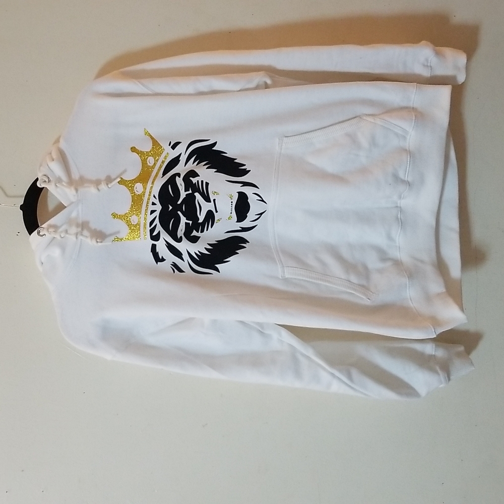 SBC Black & Gold Lion White Hoodie